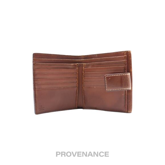 🔴 Gucci Trifold Snap Wallet - GG Supreme Brown - Picture 5 of 10